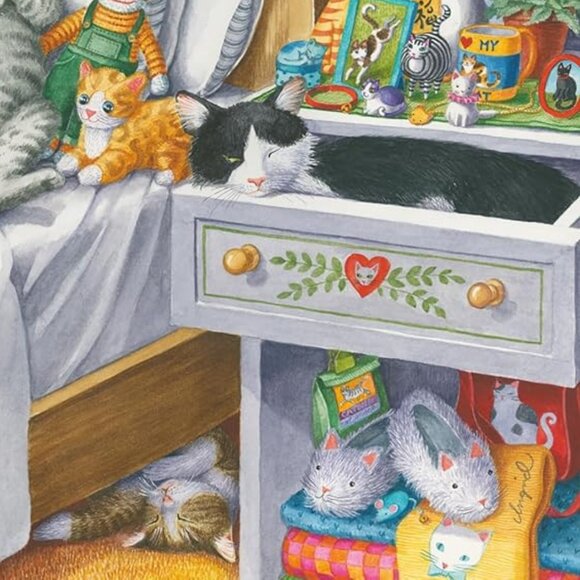 New sealed Ravensburger 500 pcs Large Format Puzzle-Cat Nap - Picture 7 of 12